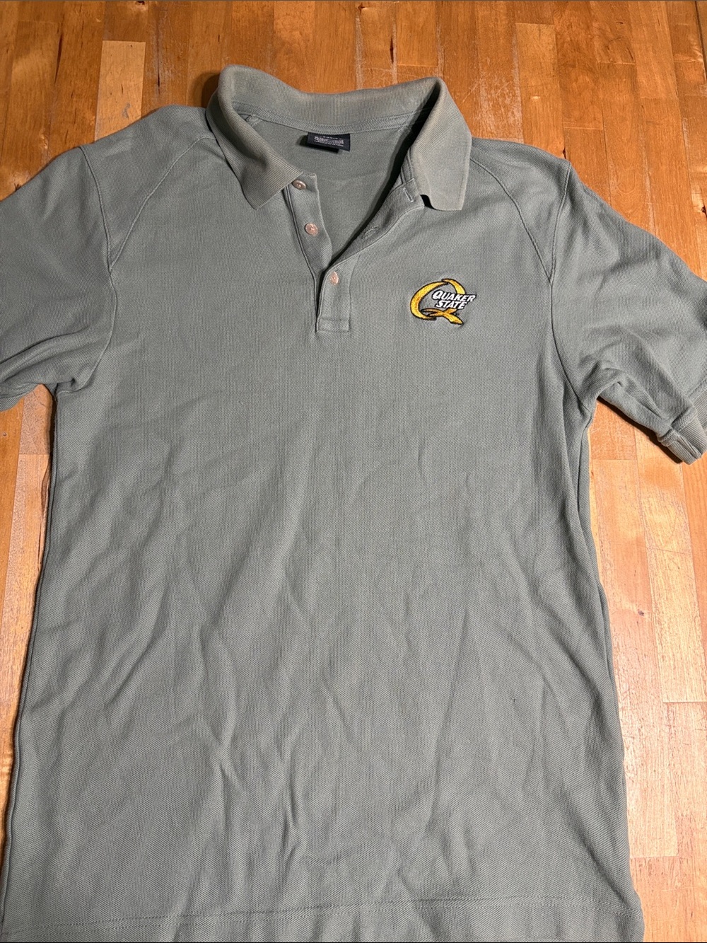Quaker State Nike Olive Green Polo Shirt